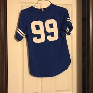 Blue and White “Hustle” Shirt